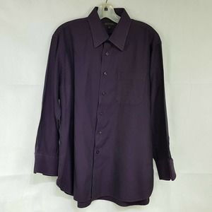 John W. Nordstrom Men's 16 1/2 32 Purple Button Up Dress Shirt